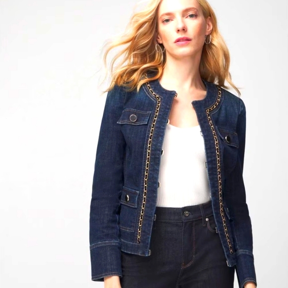 WHBM Stylist Denim Chain Jacket from White House Black Market - Picture 5 of 12